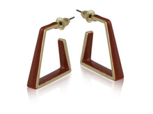 Load image into Gallery viewer, Big Metal London Ava Two Tone Hoop Earrings in Gold and Chocolate