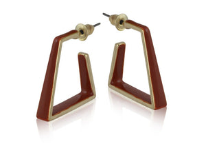 Big Metal London Ava Two Tone Hoop Earrings in Gold and Chocolate