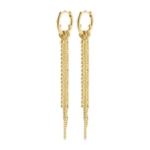 Load image into Gallery viewer, Pilgrim Nur Chain Fringe Hoop Earrings in Gold