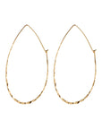 Fabia Gold Plated Oval Hoop Earrings