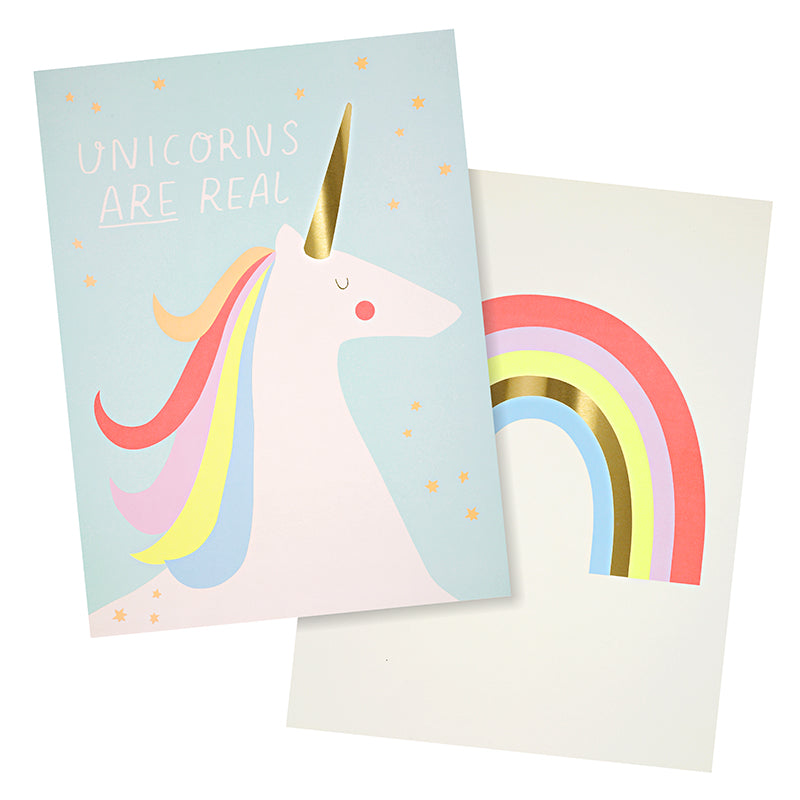 Meri Meri Rainbow and Unicorn Prints (Set of two) 