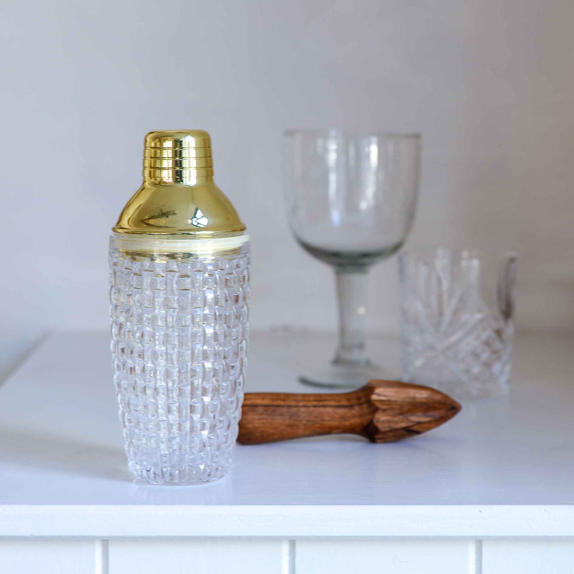 Clear Glass Cocktail Shaker