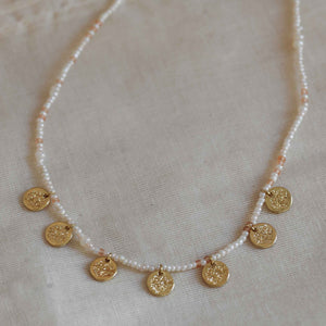 Pilgrim Nomad Delicate Beaded Necklace Gold