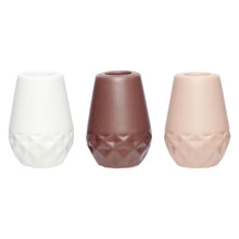 Load image into Gallery viewer, Hubsch Ceramic Stone Candle Holder with Pattern in Three Colours