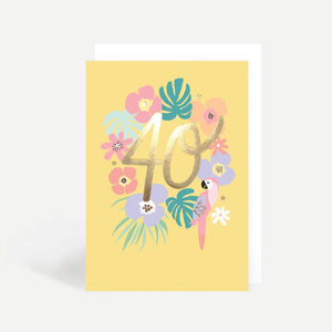 40th Birthday Parrot Gold Foil