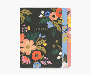 Lively Floral Stitched Notebooks Set of Three Rifle Paper