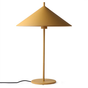 Metal Triangle Table Lamp Matt Ochre Large