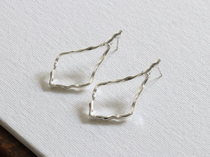 Pandora Silver Plated Molten Metal Earrings