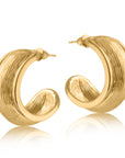 Zara Chunky Plated Gold Half Hoop Earrings