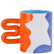 Load image into Gallery viewer, Wavy Mug in Blue and Orange