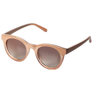 Tamara Light Brown Frame Sunglasses with Round Lenses