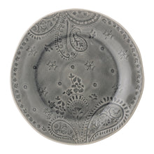 Load image into Gallery viewer, Grey Rani Plate - Paisley Pattern