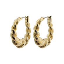 Load image into Gallery viewer, Pilgrim Eileen Twirl Hoop Earrings in Gold or Silver