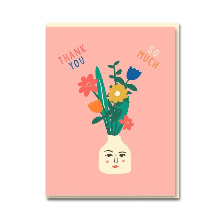 Thank You So Much Vase with Face