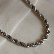 Load image into Gallery viewer, A weathered penny stainless steel rope chain necklace