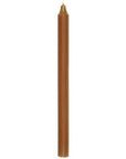 Single Tall  Rustic Dinner Candle / Burnt Orange