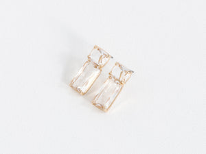 Caila Allure Stone Cut  Luxe Earrings Crystal