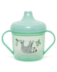 petit monkey training cup green sloth illustration on front  