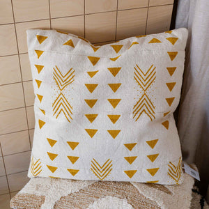 Gold and Neutral Cotton Kille Cushion