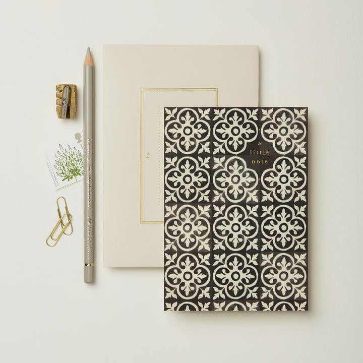 Ebony tiles little note card