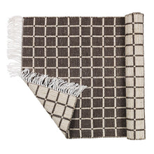 Load image into Gallery viewer, Henny Rug in Light Grey / Aubergine Cotton