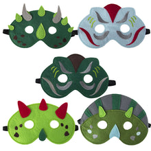 Load image into Gallery viewer, Dinosaur Felt Mask Assorted
