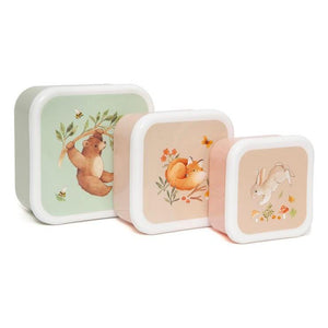 lunchboxes petit monkey set of three bear and friends kids