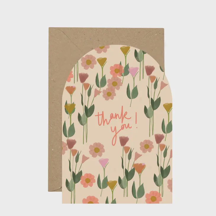 Floral 'Thank You' card