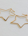 Iman Gold Plated Star Hoops