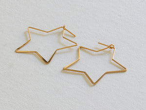 Iman Gold Plated Star Hoops