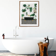 Load image into Gallery viewer, Bathtub and Plants Print (Choice of two sizes)