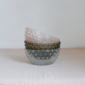 Hobnail Glass Bowls / Colours