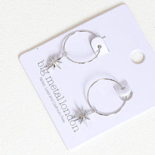 Load image into Gallery viewer, Big Metal London Ilaria Tiny Star Hoop Earring in Silver