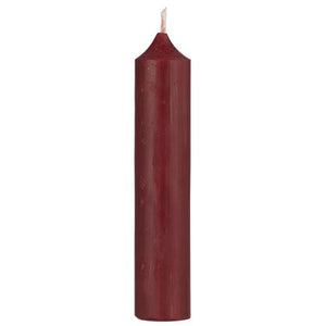 Set of Five Dinner Candles / Bordeaux Red