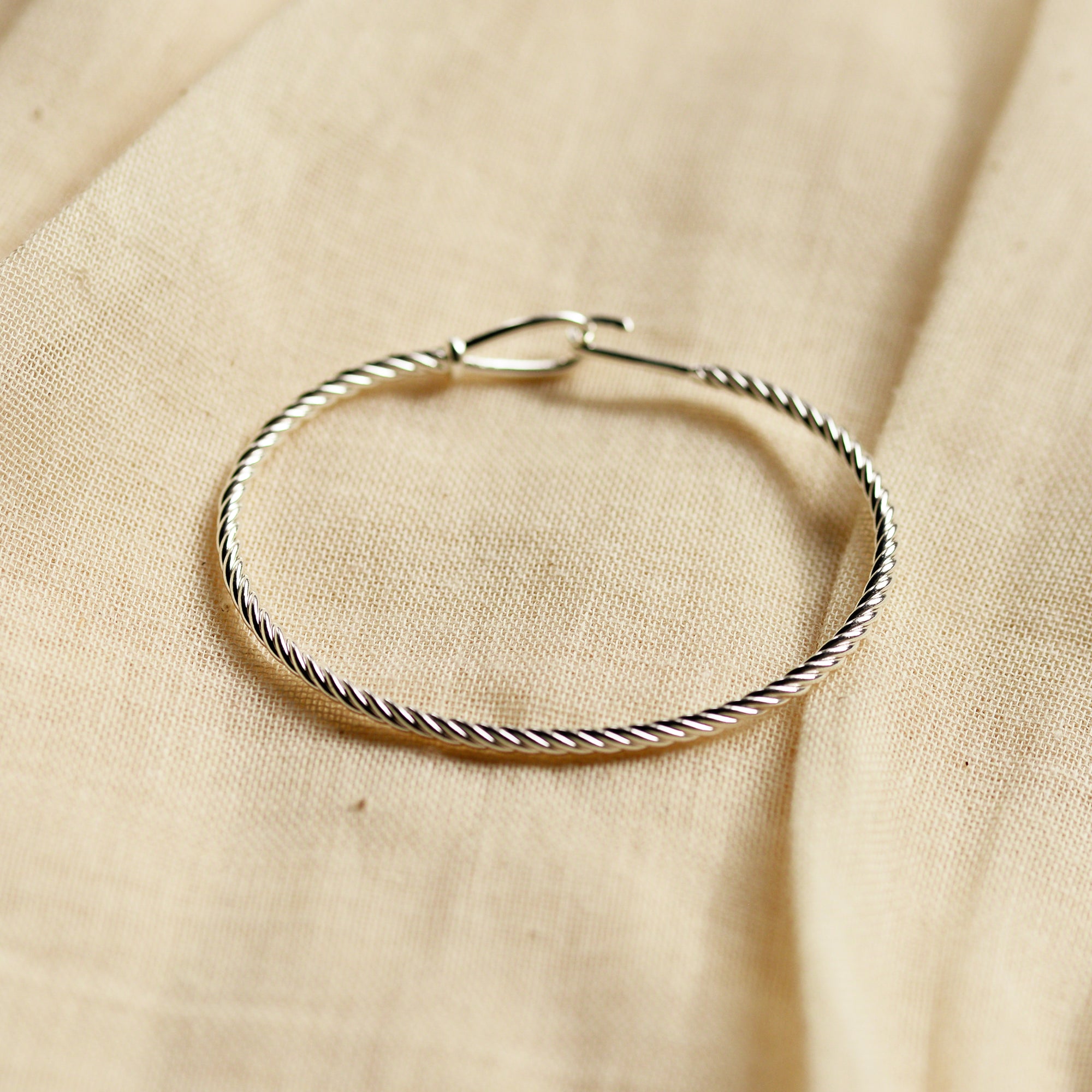 Cece Silver Plated Twist Bracelet