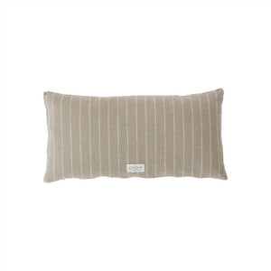 100% Cotton Kyoto Long Cushion in Striped Clay 30 X 60