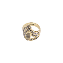 Load image into Gallery viewer, Delise Gold Plated Crystal and Stone Statement Ring