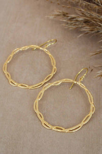 My Doris Gold Knotted Hoops