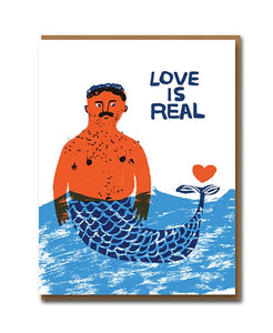 Egg Press Love Is Real Valentine's Day Card