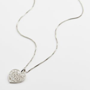 Felice Silver Plated Heart Pendant Necklace
