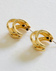 Gisele Turbular Plated Gold Plated Hoops