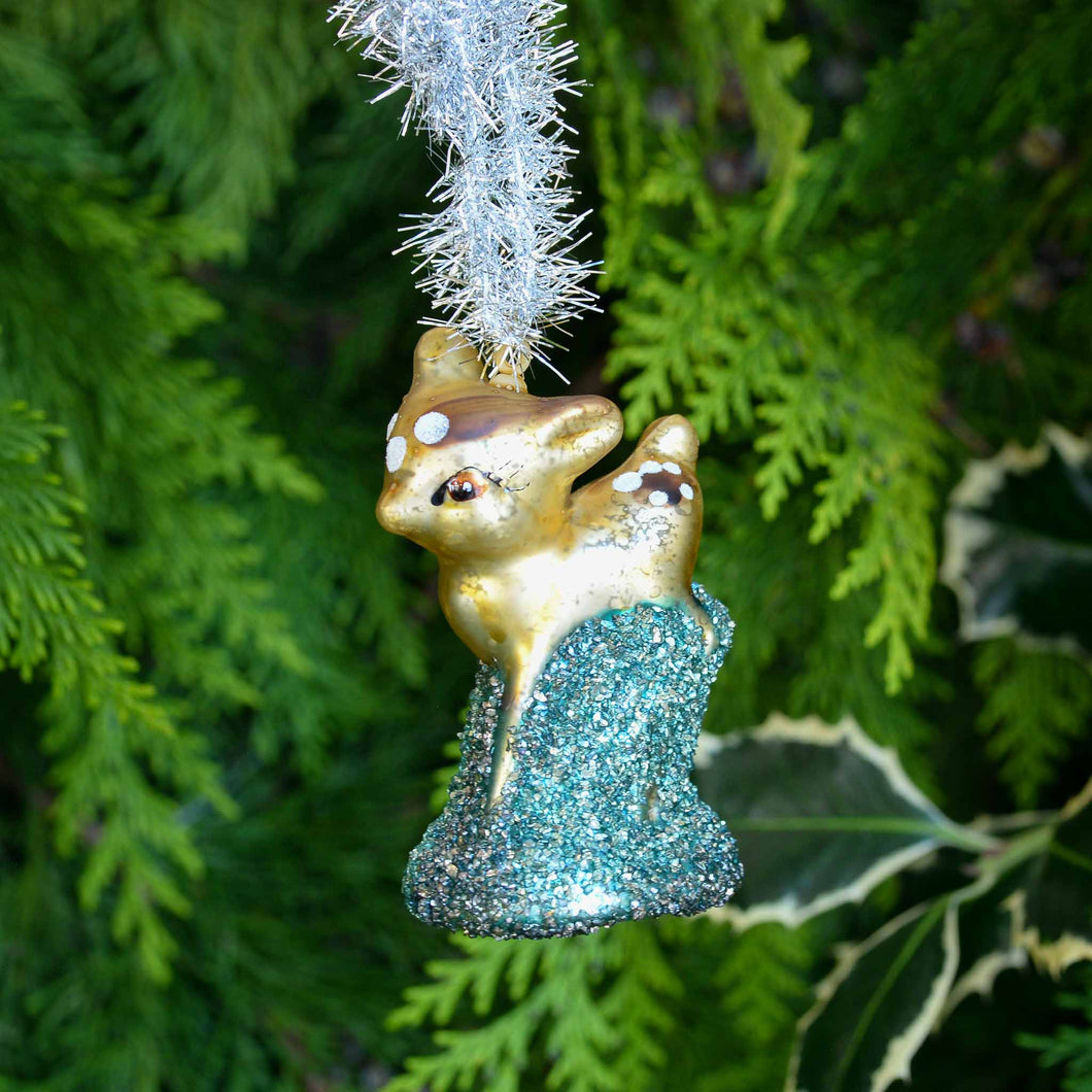House Doctor Deer Christmas Ornament in Gold