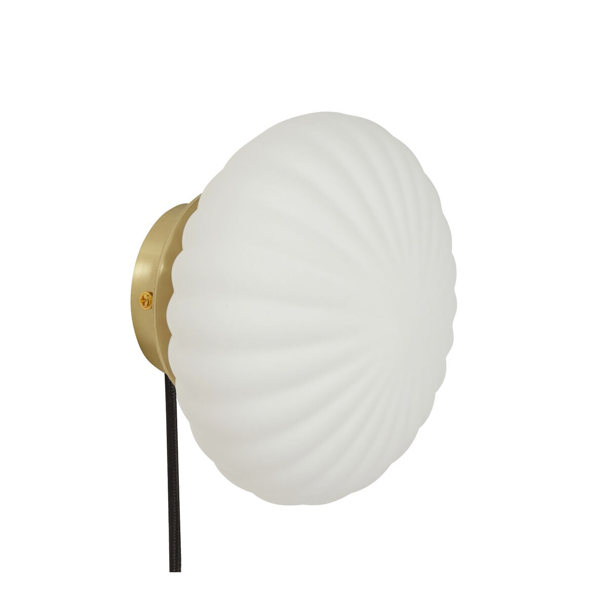 Hubsch Brass and Opal Wall Lamp