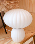 Hubsch glass white opal table light