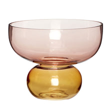 Load image into Gallery viewer, Hubsch Rosa and Amber Coloured Glass Bowl