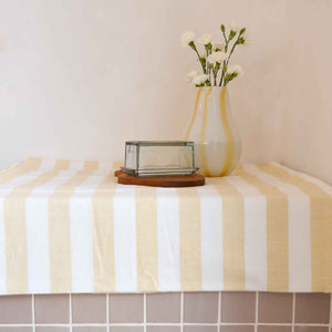 OYOY Living Striped Tablecloth Vanilla