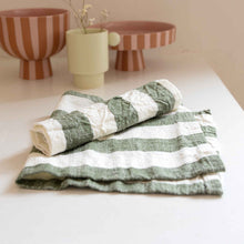 Load image into Gallery viewer, OYOY Olive Stripe Napkins