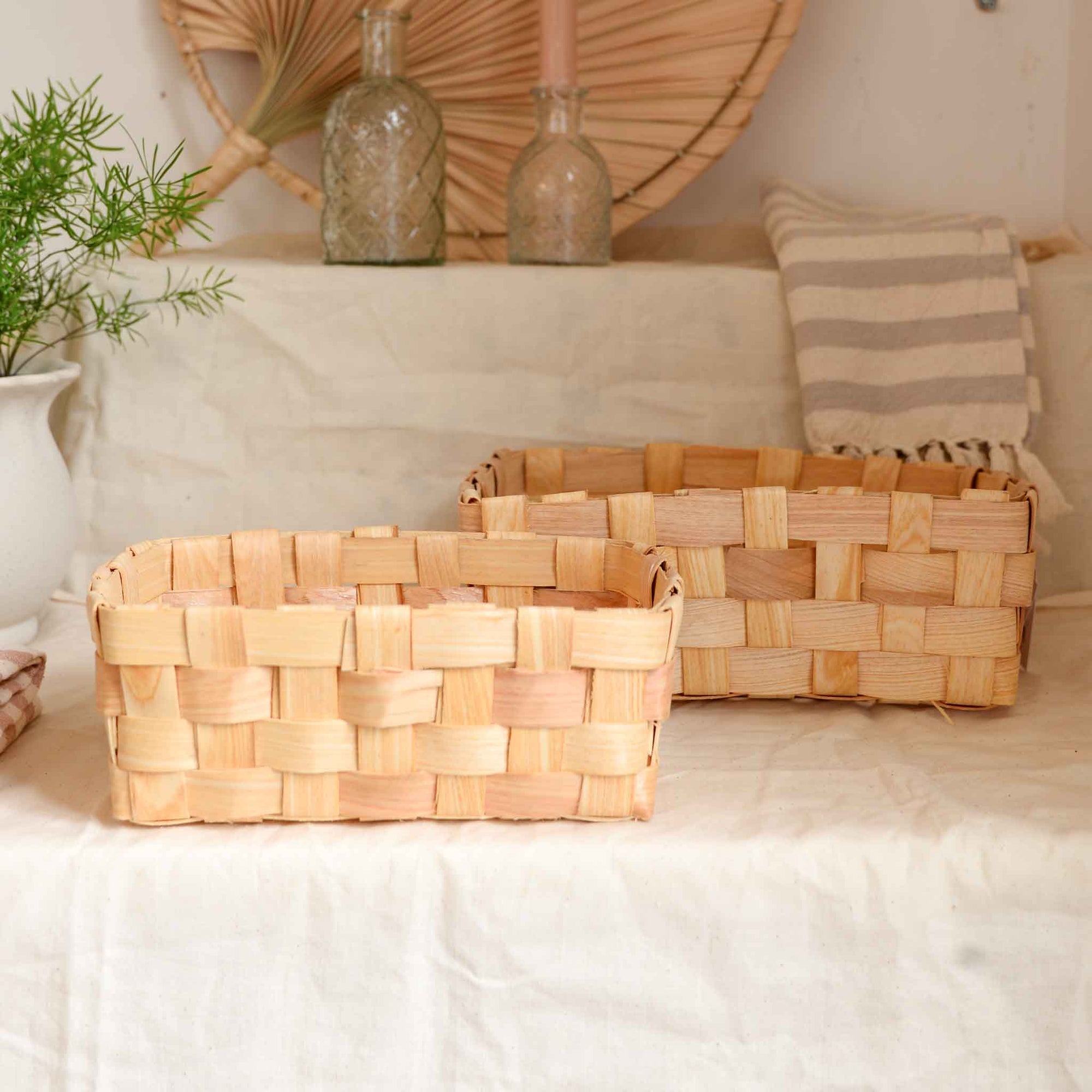 IB Laursen Chip Wood Basket 