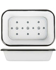 IB Laursen Enamel Soap Dish with Drainer