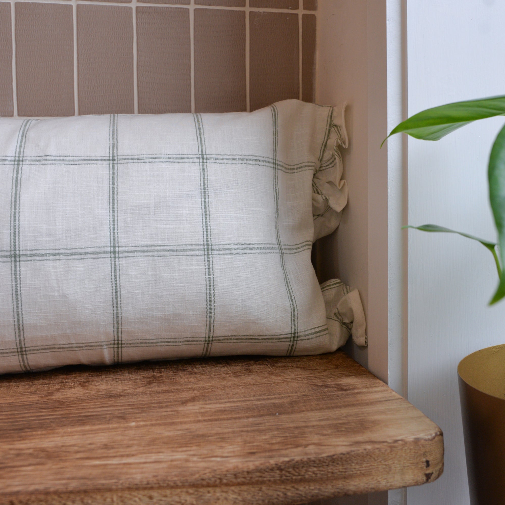 Alma Rectangle Grid Cushions / 35 x 65cm